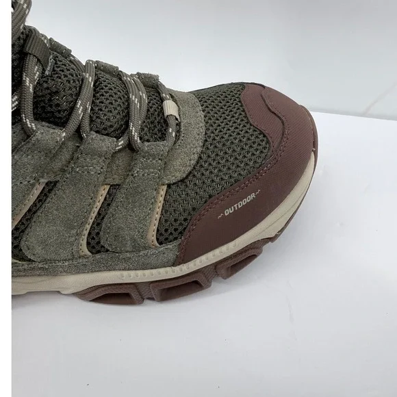 Skechers Boots Womens 8 Olive Waterproof Relaxed Air Cooled Memory Foam Hiking - Picture 5 of 12